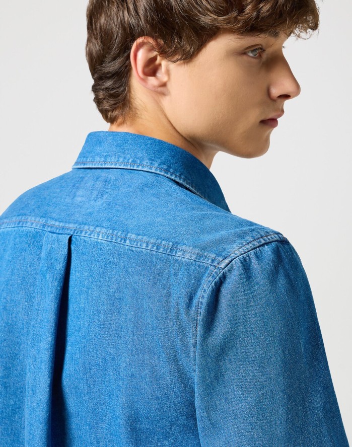 WRANGLER MĘSKA KOSZULA 1 PKT SHIRT MID STONE 112357191 W5X2014179