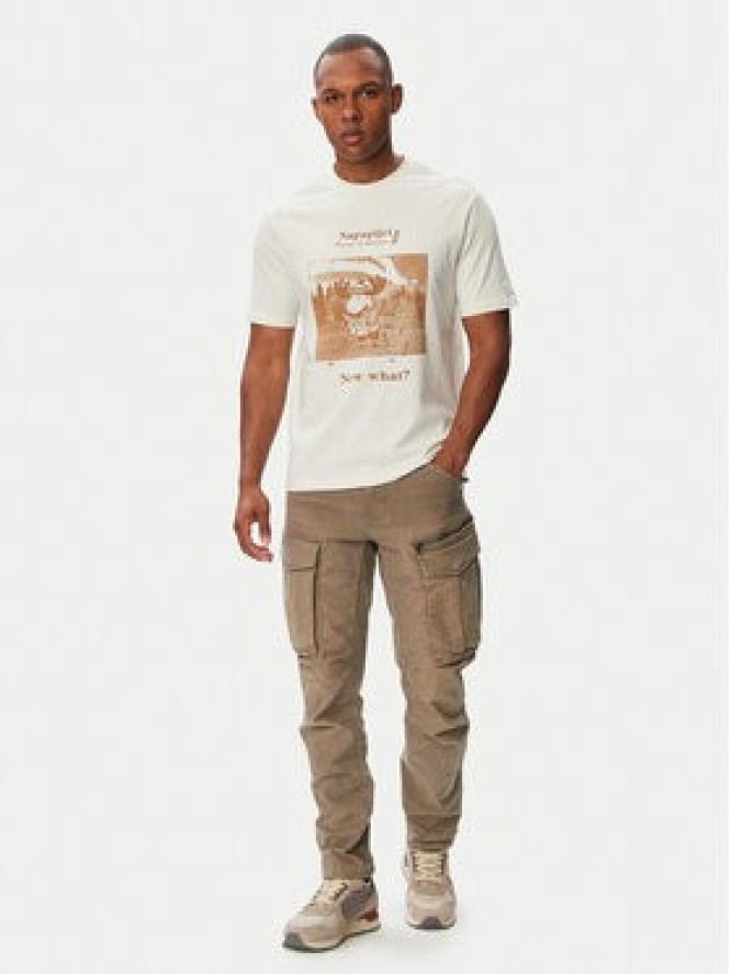 Napapijri T-Shirt Cabin NP0A8B3F Kremowy Relaxed Fit