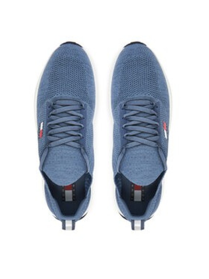 Tommy Jeans Sneakersy Tjm Runner Knitted EM0EM01580 Niebieski