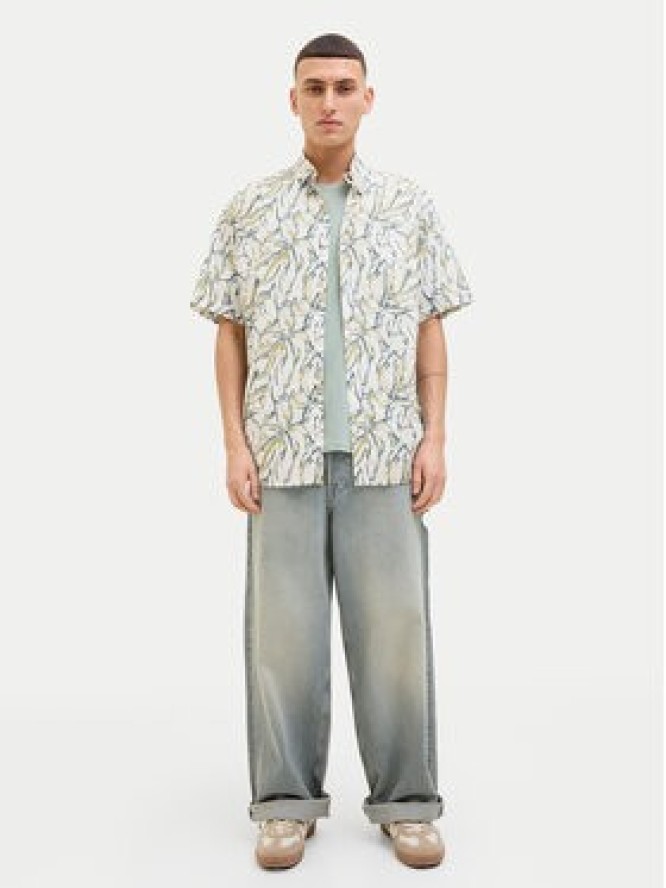 Jack & Jones Koszula Joshua 12271089 Écru Wide Fit