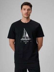 T-shirt relaxed z nadrukiem męski 4F 4FRSS26TTSHM3996