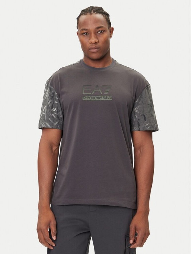 EA7 Emporio Armani T-Shirt 7M001130 AF16548 U8117 Szary Regular Fit