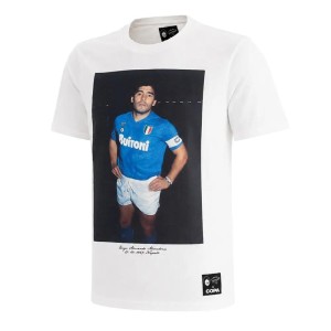 Maradona x COPA Napoli Domowa - T-Shirt - Biała – COPA Football