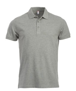 clique Classic Lincoln S/S koszulka polo modern fit szary melanż – grey melange