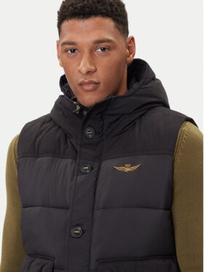 Aeronautica Militare Kamizelka 252AB3017UCT04211 Czarny Regular Fit