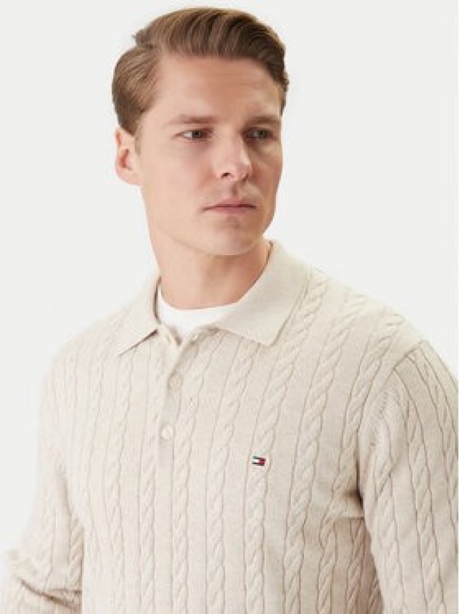 Tommy Hilfiger Sweter Classic MW0MW41955 Beżowy Regular Fit