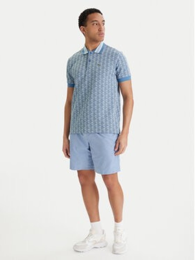 Lacoste Szorty sportowe GH353T Błękitny Relaxed Fit