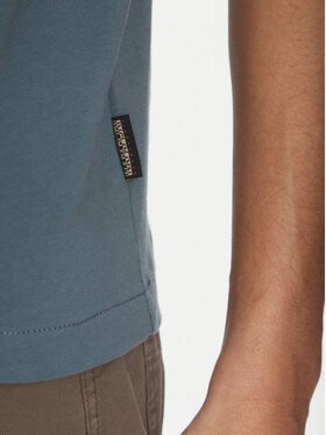 Napapijri T-Shirt S-box Logo NP0A4I3L Zielony Regular Fit