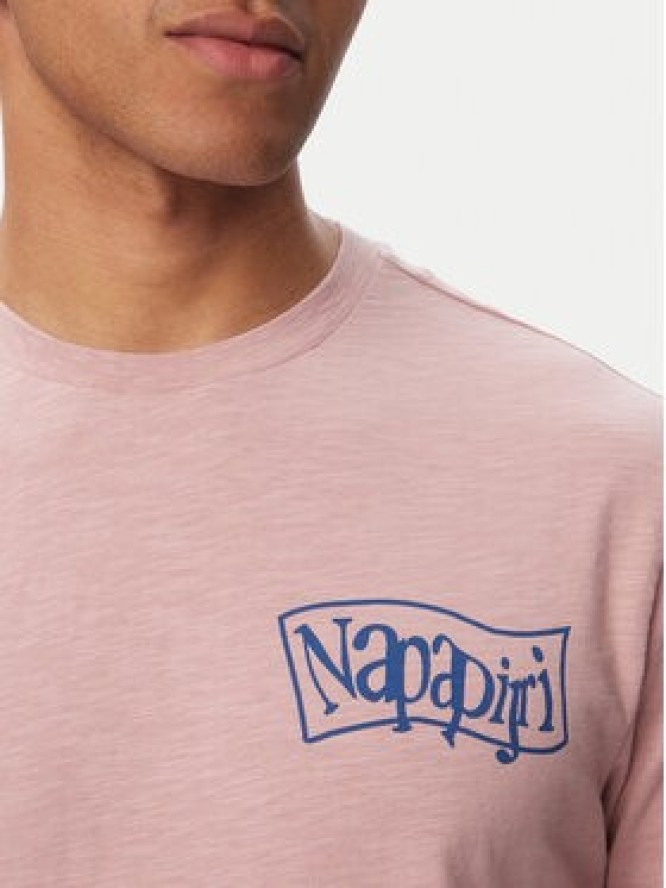 Napapijri T-Shirt S-Elior NP0A4HZY Różowy jasny Relaxed Fit