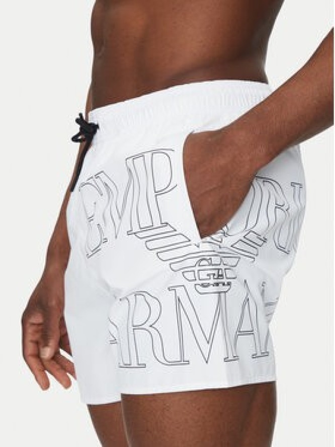 Emporio Armani Underwear Szorty kąpielowe EM000583 AF12326 U0002 Biały Regular Fit