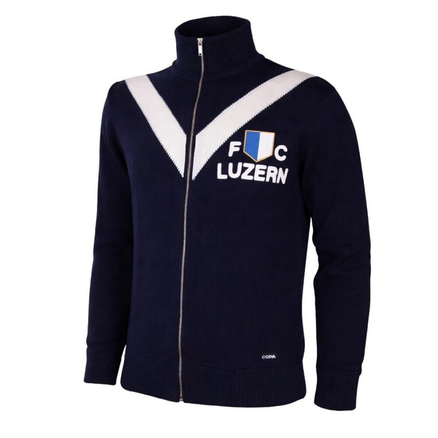 Koszulka retro piłkarska dla dorosłych - FC Luzern 1959/60 - Granatowy