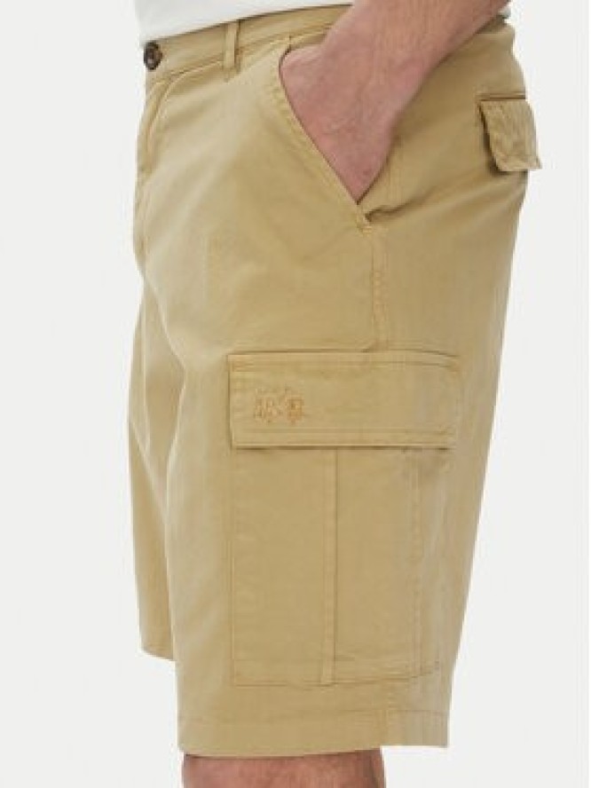 La Martina Szorty materiałowe MAB002 TW536 Beżowy Regular Fit