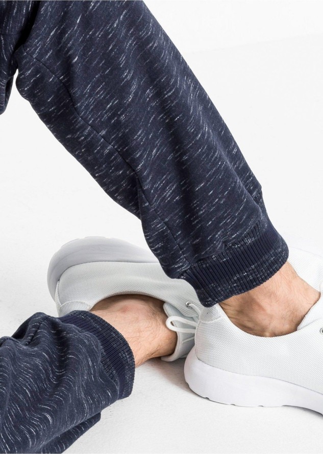 Melanżowe spodnie sportowe ze ściągaczem