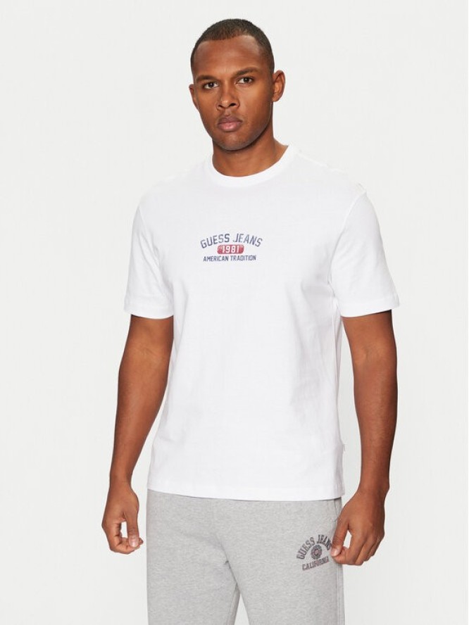 Guess Jeans T-Shirt M5RI77 K8FQ4 Biały Regular Fit