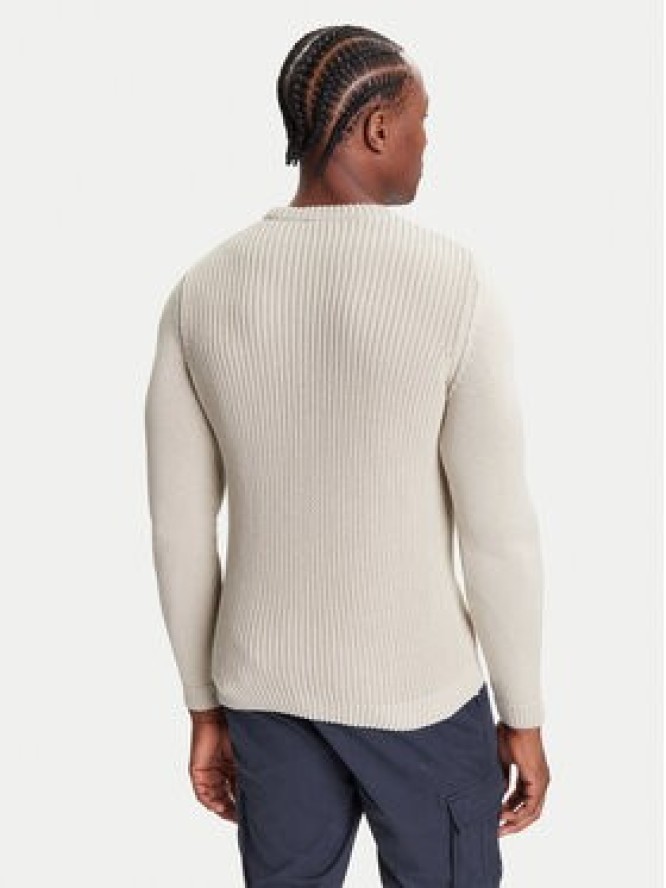 Aeronautica Militare Sweter 252MA1571UL00409 Beżowy Slim Fit