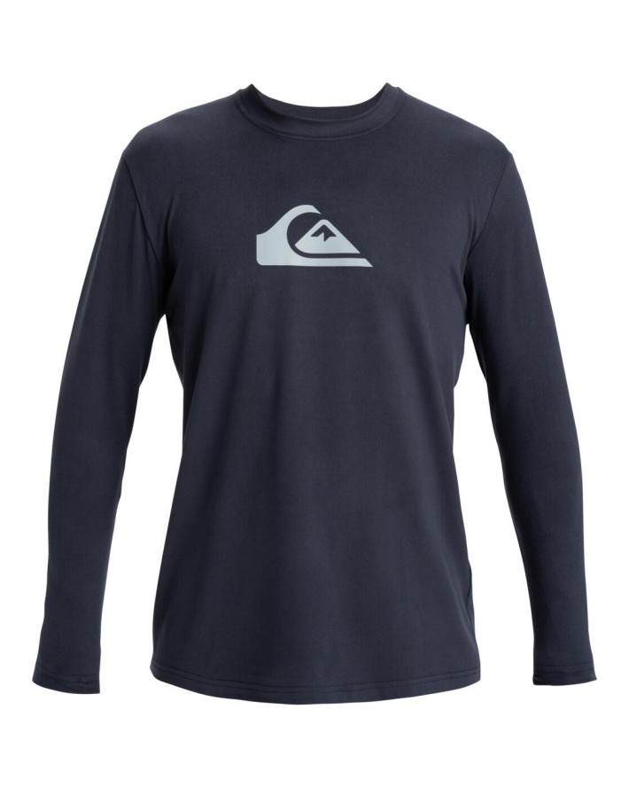 Koszulka surfingowa z długim rękawem UPF 50 dla Mężczyzn EVERYDAY SURF Czarny