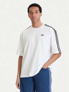 adidas T-Shirt adicolor 3-Stripes KD4096 Biały Oversize