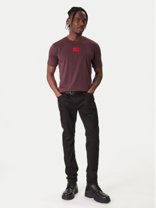 HUGO T-Shirt Diragolino 50447978 Brązowy Regular Fit