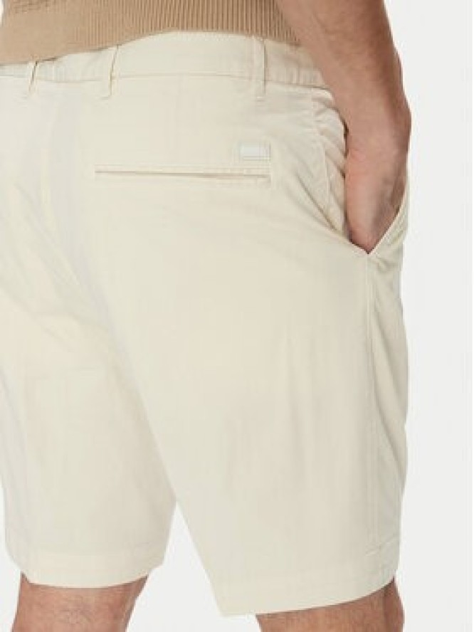 BOSS Szorty materiałowe H-Slice 50540743 Écru Regular Fit