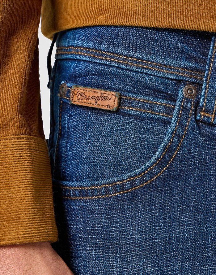 WRANGLER MĘSKIE SPODNIE JEANSOWE TEXAS SLIM MIDNIGHT HAZE 112356811 W12S008856