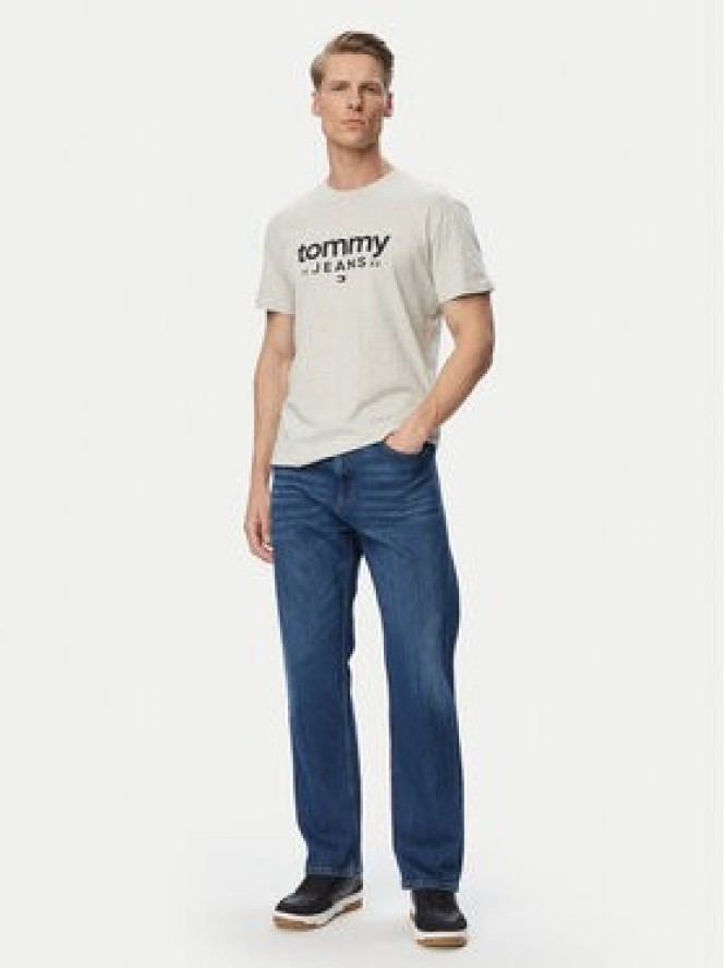 Tommy Jeans T-Shirt Graphic DM0DM23376 Szary jasny Slim Fit