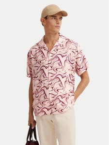 Bugatti Koszula 9253-78956C Czerwony Comfortable Fit