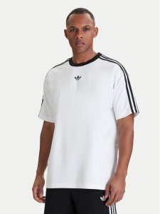 adidas T-Shirt adicolor Jacquard KD5829 Biały Loose Fit