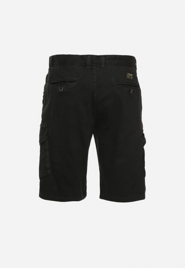 Ciemnoszare Bawełniane Szorty Klasyczne z Wysokim Stanem Ivoolia