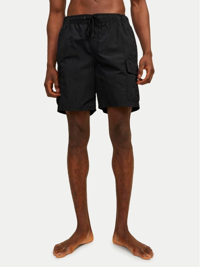 Jack & Jones Szorty kąpielowe Jpstfiji 12257214 Czarny Regular Fit