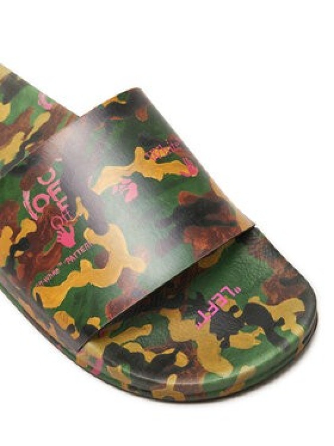 Off-White Klapki OMIC001S22MAT0065700 Zielony