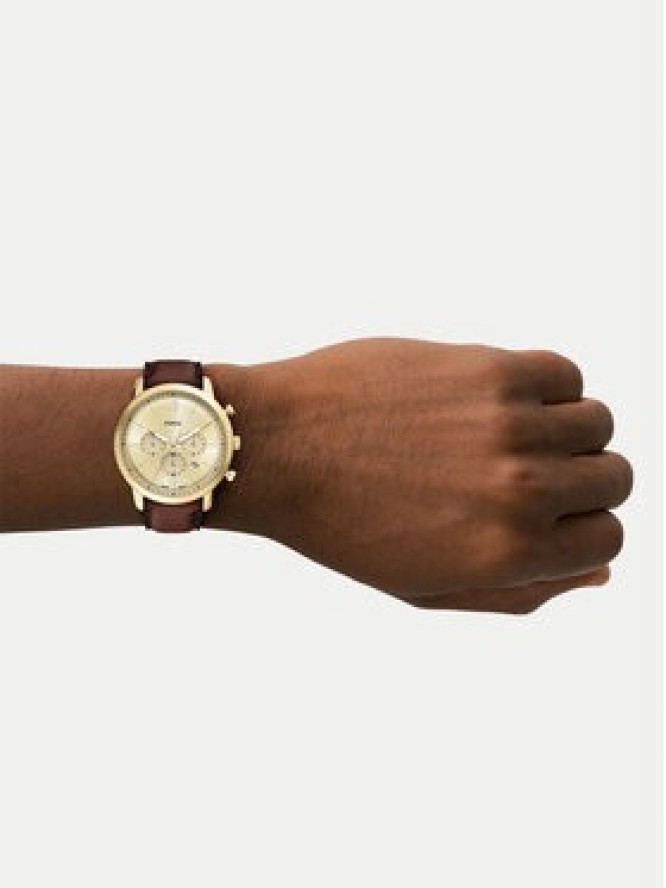 Fossil Zegarek Neutra Chronograph FS6113 Brązowy