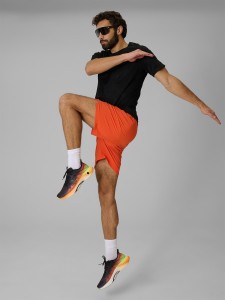 4F Spodenki treningowe szybkoschnące męskie - pomarańczowe XL