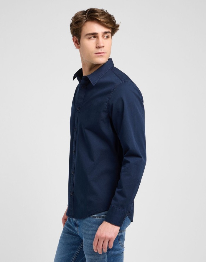 MESKA KOSZULA LEE PATCH SHIRT RIVET NAVY 112370547