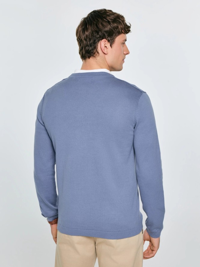 Sweter męski bawełniany niebieski Simoner 402