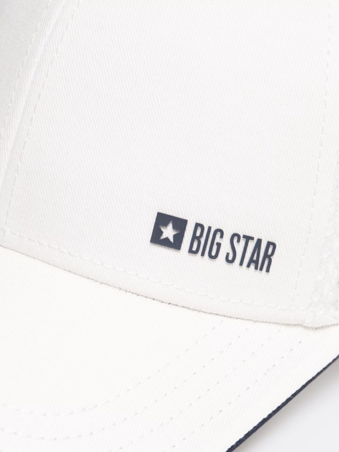 Czapka męska z daszkiem z siatką biała Vintygos 100