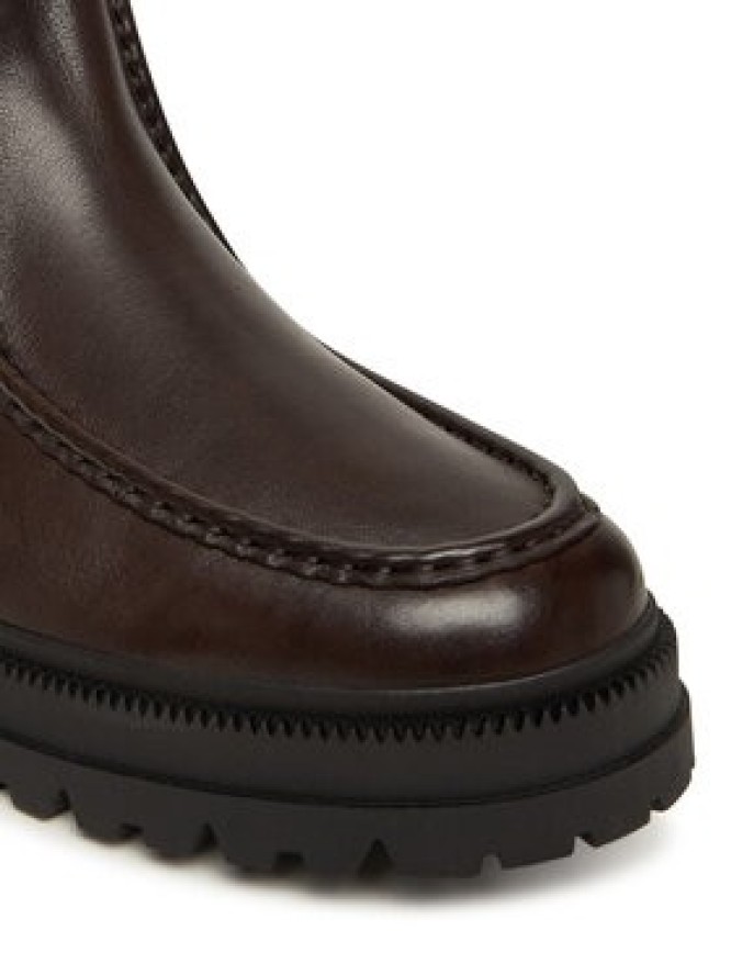 Tommy Hilfiger Sztyblety Th Chunky Dress Casual Chel FM0FM05763 Brązowy