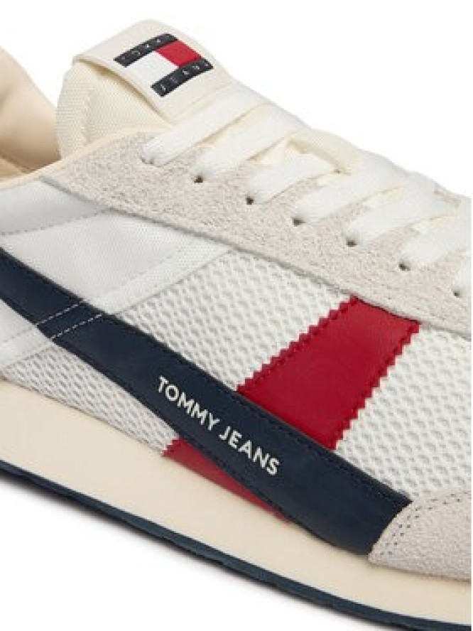 Tommy Jeans Sneakersy Retro Runner Archive Open Mesh EM0EM01715 Biały