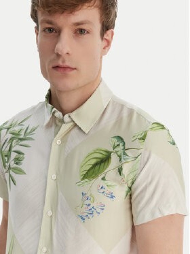 Guess Koszula M6GH81 W2063 Zielony Regular Fit