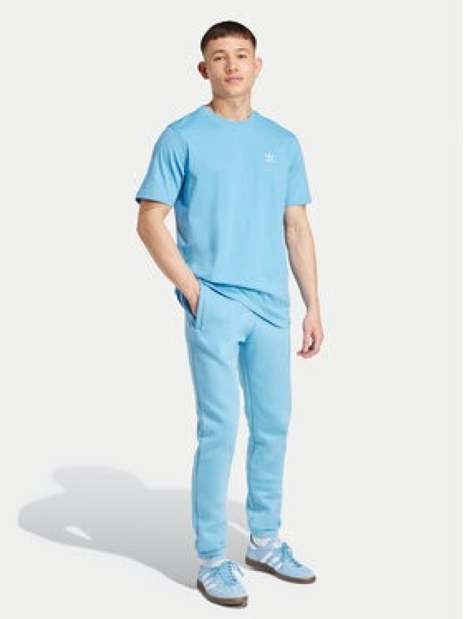 adidas T-Shirt Trefoil Essentials IZ2099 Błękitny Regular Fit