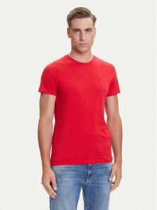 Tommy Jeans T-Shirt DM0DM04411 Czerwony Slim Fit