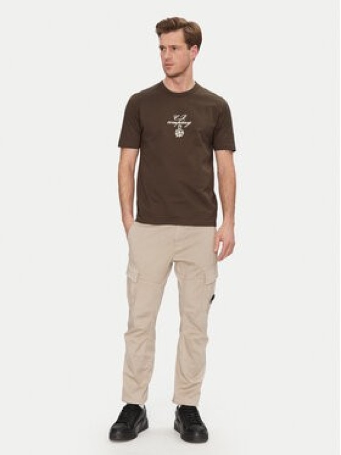 C.P. Company Spodnie materiałowe 18CMPA056A005694G Khaki Regular Fit