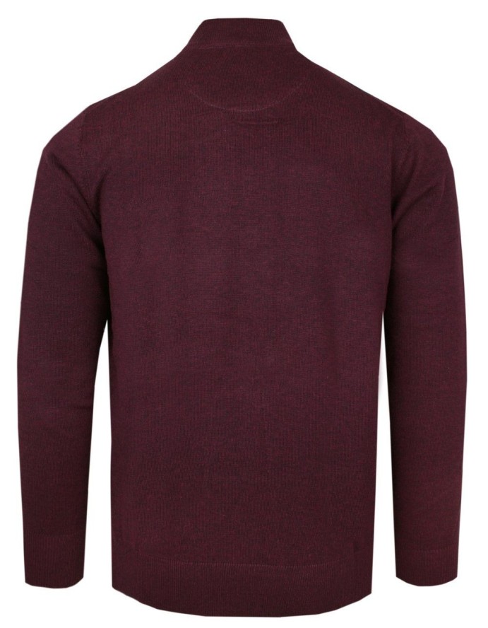 Rozpinany Sweter Bawełniany (Kardigan) - Adriano Guinari - Bordowy