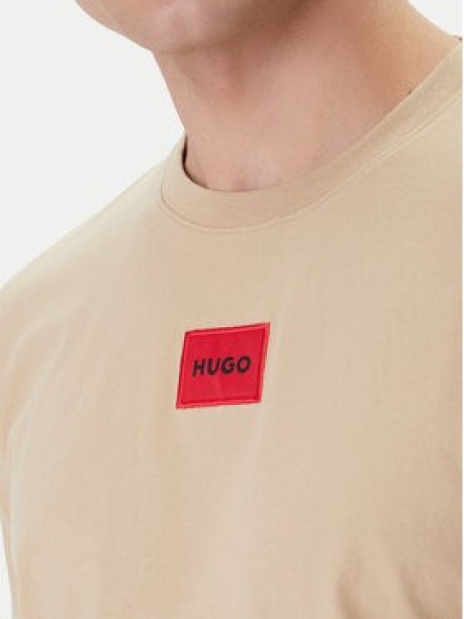 HUGO T-Shirt Diragolino212 50447978 Beżowy Regular Fit