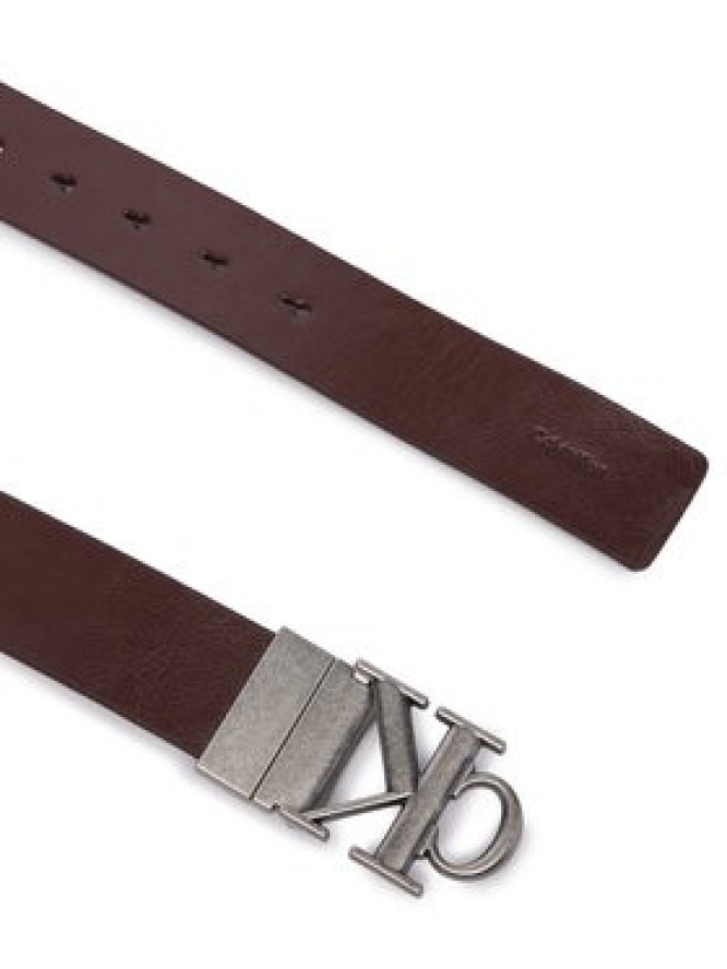 Calvin Klein Pasek Ck Buckle Tumbled 35Mm Adj/Rev LV04D7049G Brązowy