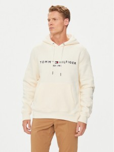 Tommy Hilfiger Bluza Logo MW0MW11599 Beżowy Regular Fit