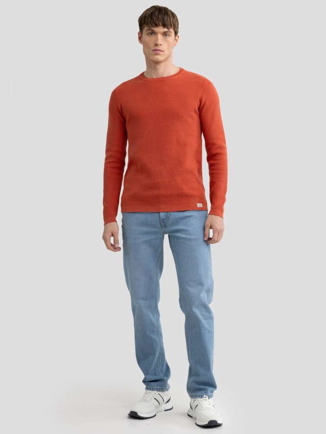 Sweter męski bawełniany pomaraŅczowy Neilon 704