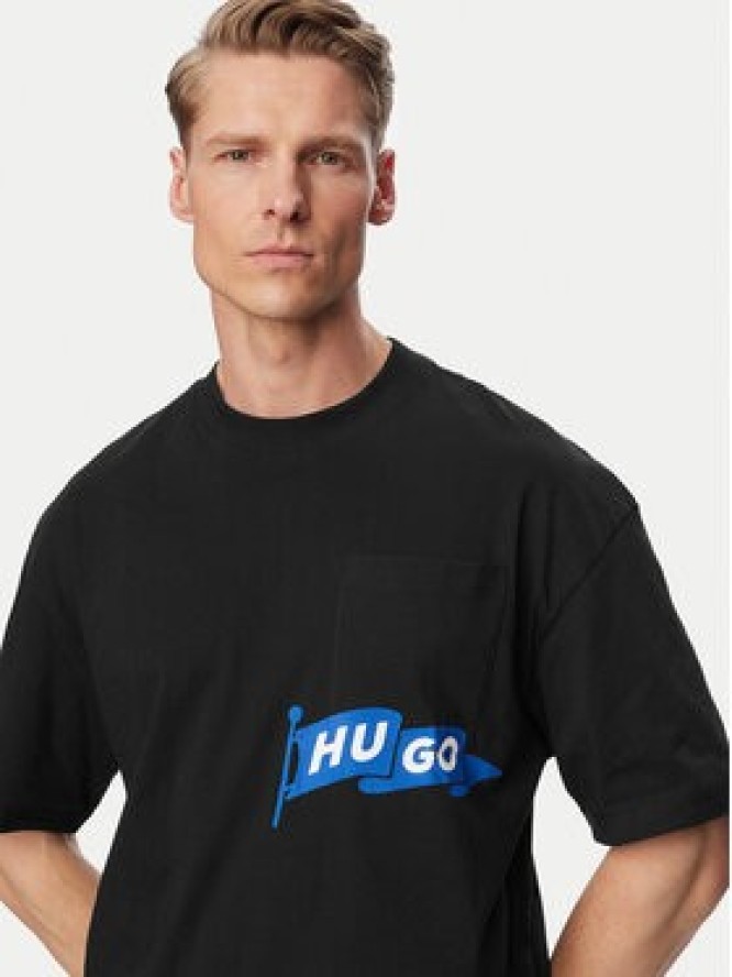 HUGO T-Shirt Nohacrop 50556406 Czarny Loose Fit