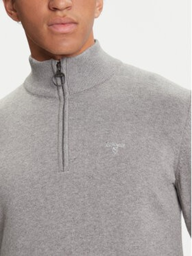 Barbour Sweter Half Zip MKN1074GY52 Szary Regular Fit