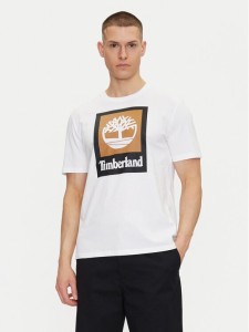 Timberland T-Shirt TB0A5QS2 Biały Regular Fit
