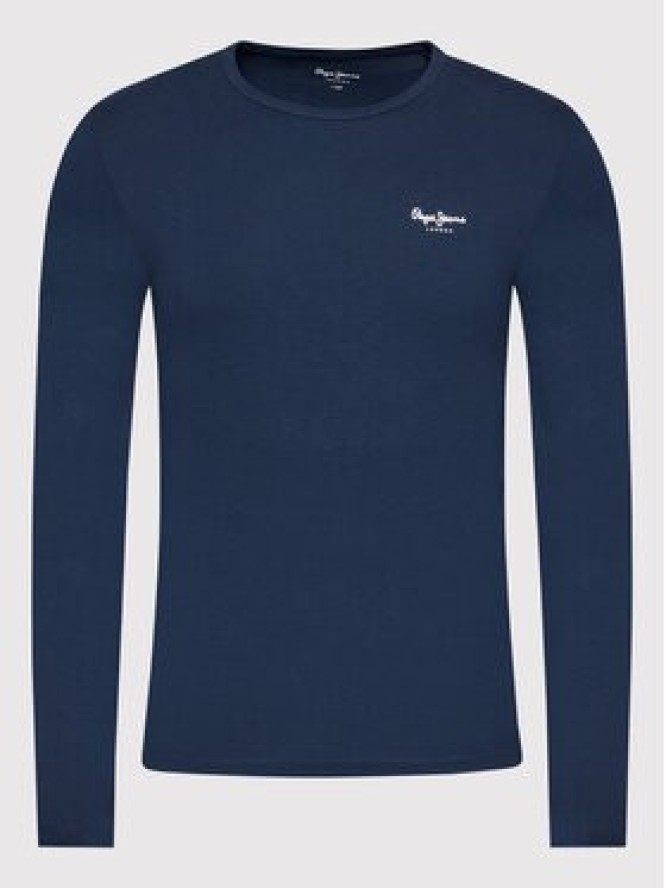 Pepe Jeans Longsleeve Original Basic 2 PM508211 Granatowy Slim Fit